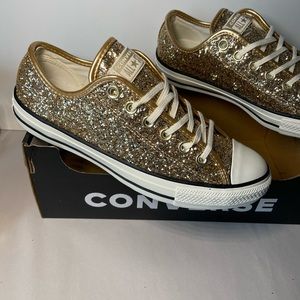glitter gold converse